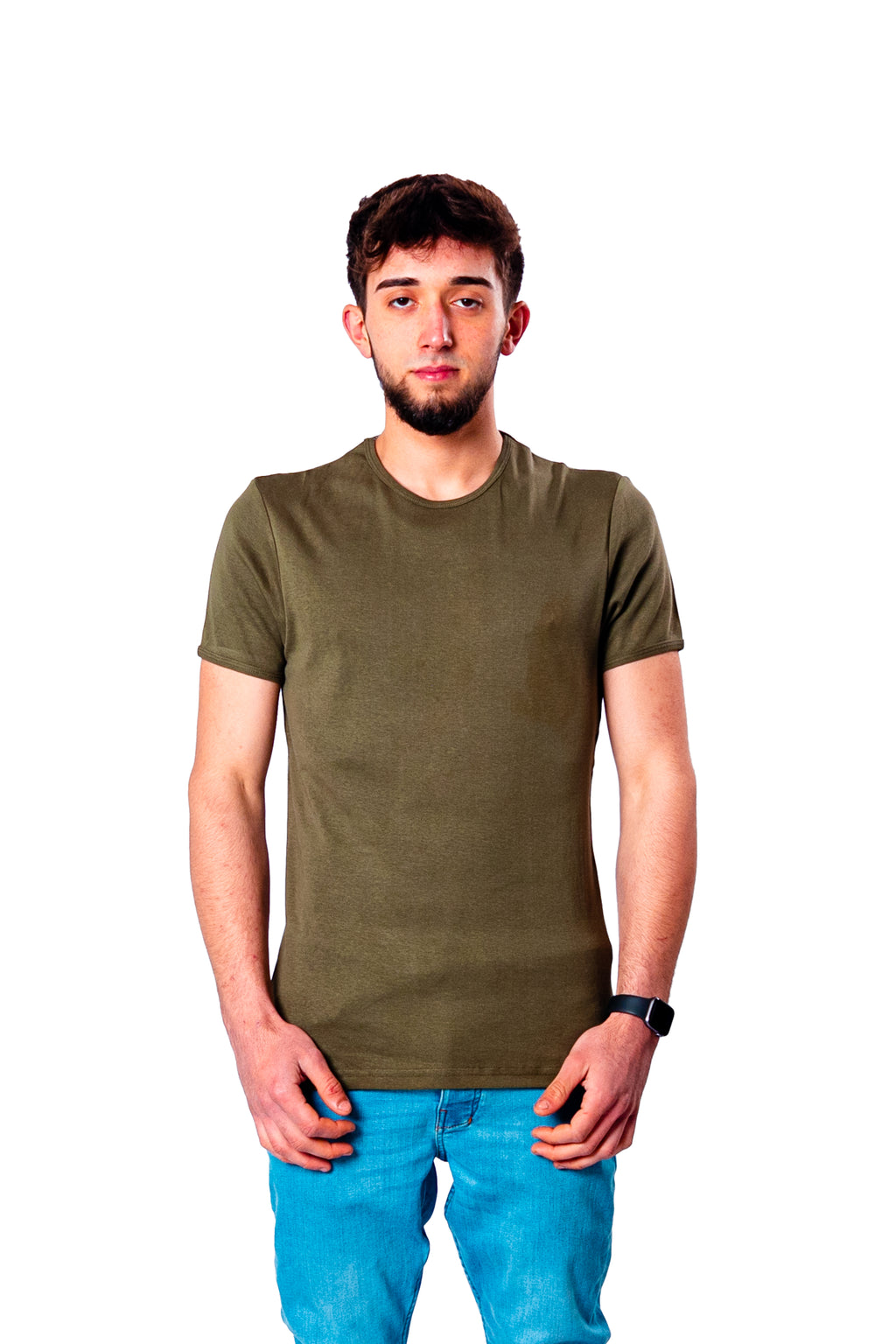 Basic T-Shirt ''Rundhals'' Olive