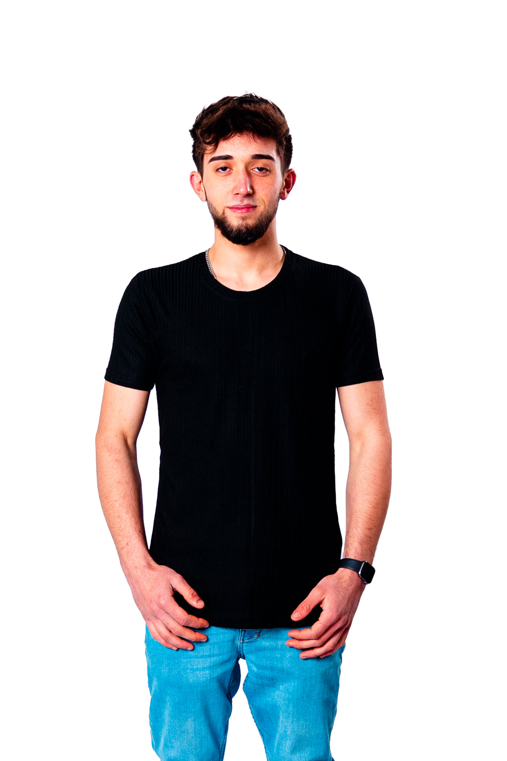 Basic Longshirt T-Shirt Schwarz