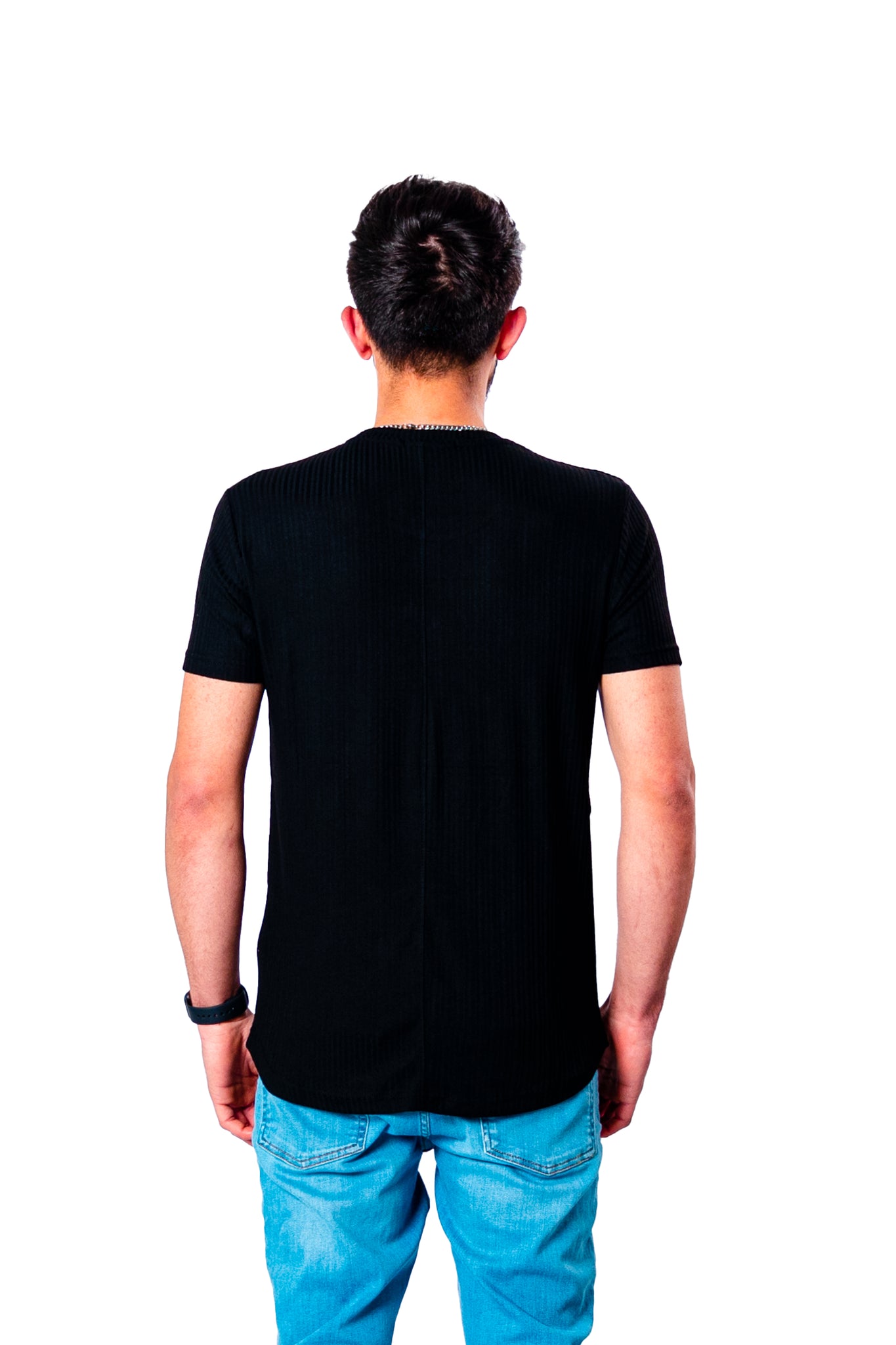 Basic Longshirt T-Shirt Schwarz