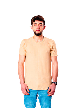 Basic Longshirt T-Shirt Beige