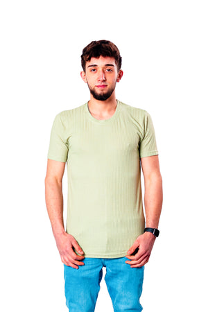 Basic Longshirt T-Shirt Hellgrün