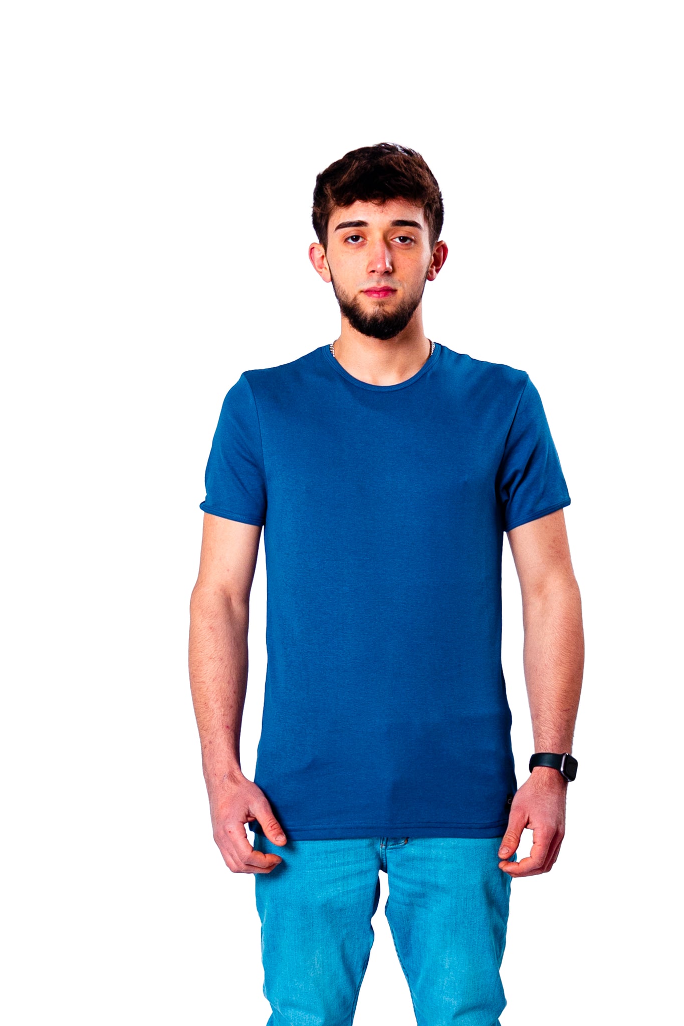 Basic T-Shirt "Rundhals" Blau