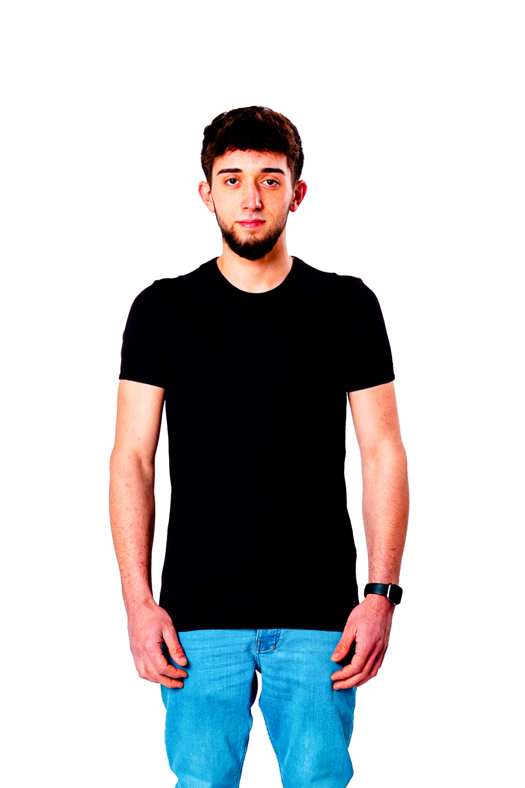 Basic T-Shirt ''Rundhals'' Schwarz