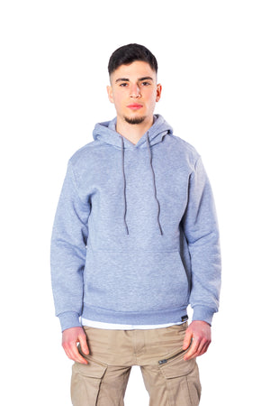 Hoodie Hell Grau/Blau