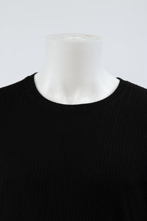 Basic Longshirt T-Shirt Schwarz