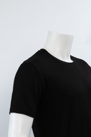 Basic Longshirt T-Shirt Schwarz